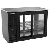Beverage Air BBN48HC-GS-PT-B - Refrigerated Pass-Thru Back Bar Refrigerator, Two-section