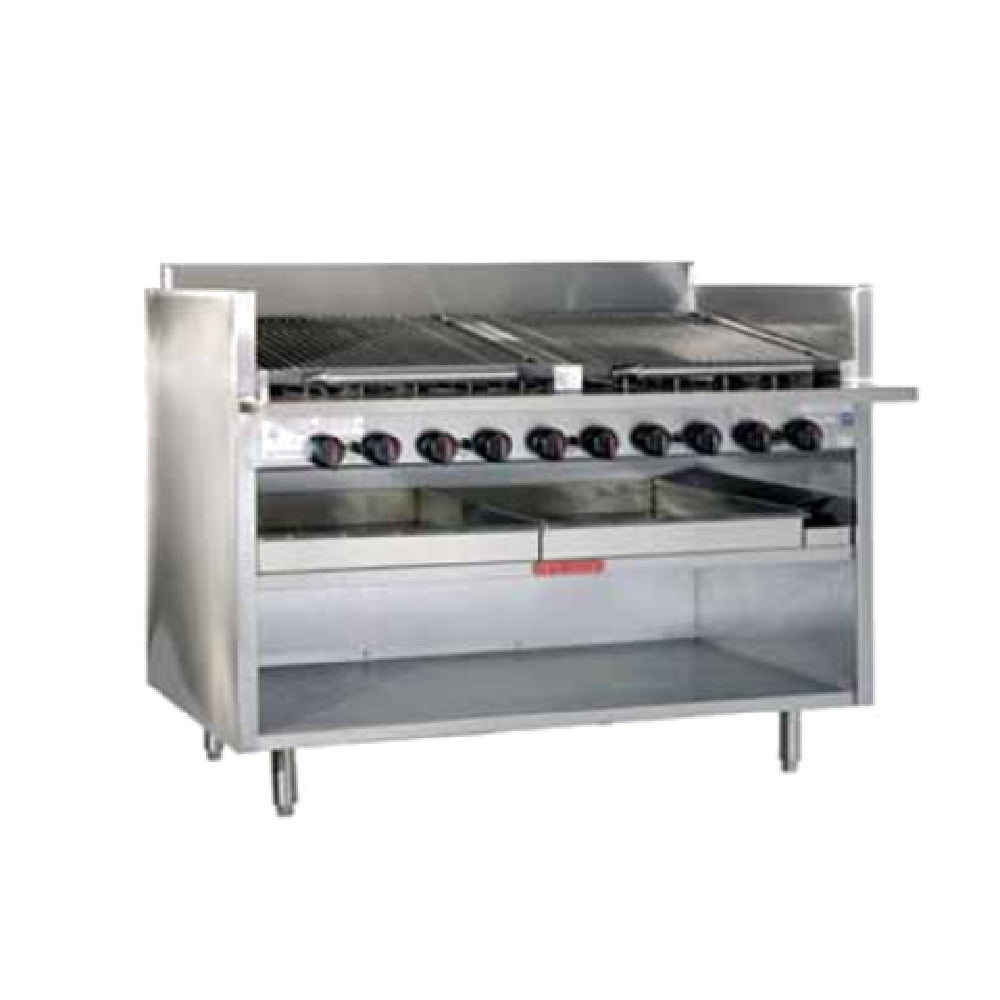 Magikitchn SE14S-6FD_208/60/1 Radiant Charbroiler Floor Model Gas