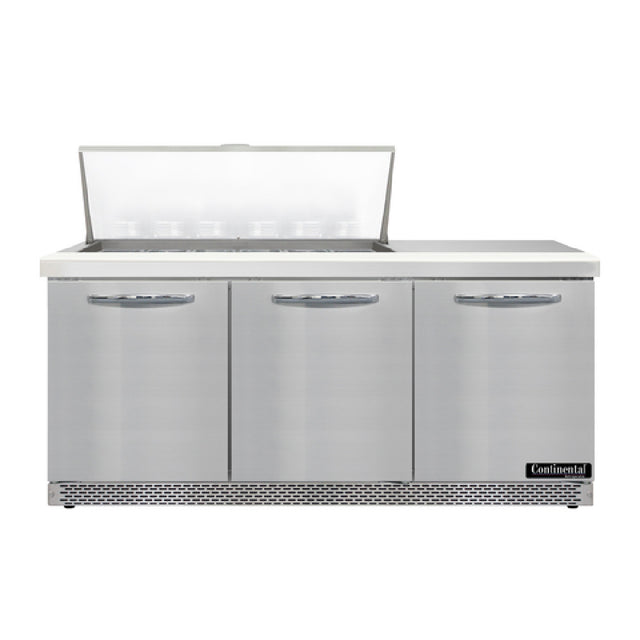 Continental Refrigerator D72N18M-FB Designer Line Mighty Top Sandwich Unit Front Breather