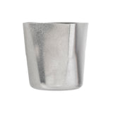 A simple, slightly textured stainless steel fry cup with a plain, cylindrical shape and smooth rim is shown against a white background. The cup has a matte, stonewashed finish and appears lightweight and unadorned.