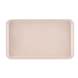 A plain, rectangular Camtray made from high-impact fiberglass, light beige with rounded corners and a shallow raised edge. The dishwasher safe tray is empty and photographed from above against a plain white background.