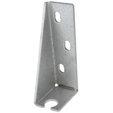 A single gray metal Door Hinge Bracket, model E-KB54FG, with a right-angle shape, three oval holes on the vertical face, and a rounded cutout on the horizontal base—ideal for Empura Refrigeration structural support or mounting purposes.