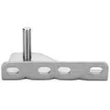 A sturdy steel Light Switch Bracket with a flat base featuring three oval holes and a single vertical cylindrical pin, designed for Empura Refrigeration. The bracket is set against a plain white background.