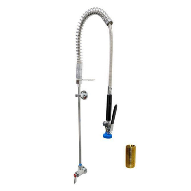 Fisher 2710-WB Pre-Rinse Assembly Wall-mounted Single Control Valve With Spring Action Flexible Gooseneck