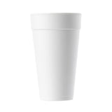 A plain, tall white Better Burger Collection Cup is shown against a white background. The 20 oz. cup features a smooth surface with a slight lip at the top and no visible markings, handles, or designs.