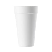 A plain, tall white Better Burger Collection Cup is shown against a white background. The 20 oz. cup features a smooth surface with a slight lip at the top and no visible markings, handles, or designs.