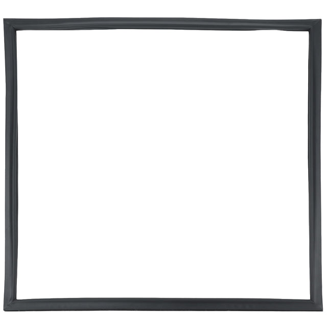 A simple, empty rectangular black frame—reminiscent of a Door Gasket from Empura Refrigeration E-KPP67—is displayed against a plain white background. Slightly uneven edges and no decoration emphasize its minimalist design.