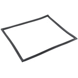 A black rectangular Door Gasket, model E-KPP67, lies flat on a white background. With slightly uneven sides and rounded corners, this thin, flexible gasket is designed for sealing Empura Refrigeration units in mechanical or automotive applications.