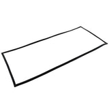 A rectangular, black rubber or plastic Door Gasket with slightly uneven edges, lying flat on a white background. Designed for Empura Refrigeration EGM-16FB, the frame has a simple, minimalist look and appears flexible or stretchy.