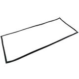 A thin, rectangular black rubber Door Gasket with slightly uneven edges is shown against a white background. This flexible Empura Refrigeration part forms a continuous loop and is likely used as a seal or lining component.