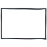 A simple, empty rectangular black frame with slightly wavy edges, resembling a Door Gasket like the Empura Refrigeration E-KBB903B, set against a plain white background. Its thin border creates a minimalist look, free from any decorations or embellishments.