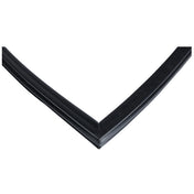 Black rubber door gasket or seal forming a sharp right angle, photographed on a white background. The E-KBB903B model from Empura Refrigeration features a smooth finish and is ideal for sealing corners, possibly in windows or doors.