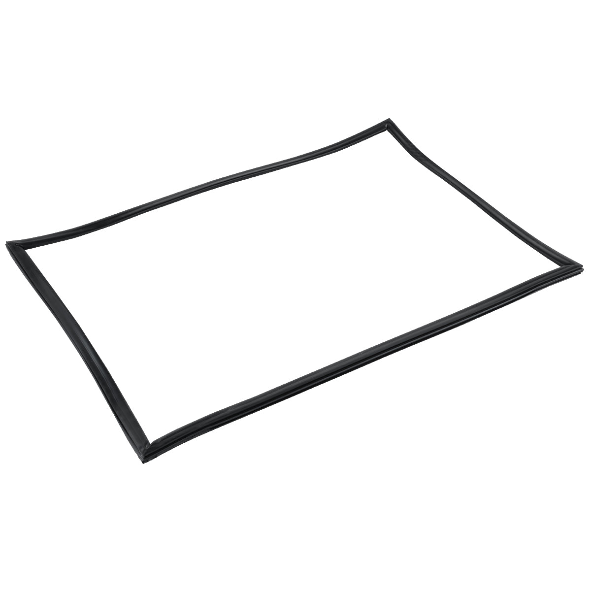A black rectangular rubber door gasket, model E-KBB903BG by Empura Refrigeration, is shown on a white background. It has slightly uneven sides and rounded corners, creating a flexible, simple frame-like shape.