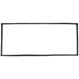 A simple, empty rectangular black frame with sharp corners is shown against a white background, resembling the sleek outline of an Empura Refrigeration Door Gasket E-KB25WR. The frame has thin borders and encloses a blank, white center.