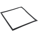 A black, flexible rubber Door Gasket with a square shape is shown against a white background. The gasket, designed for Empura Refrigeration, has smooth edges and is slightly raised, highlighting its three-dimensional form.