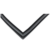 Close-up image of a black, V-shaped rubber door gasket with a smooth surface, shown against a white background. The E-KSP60 seal features dual parallel ridges and is designed for installation around windows or Empura Refrigeration doors to prevent drafts.