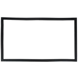 A simple black rectangular frame, resembling a Door Gasket from Empura Refrigeration, features slightly uneven edges against a white background. The center is empty, revealing the backdrop. No other objects or decorations are visible.