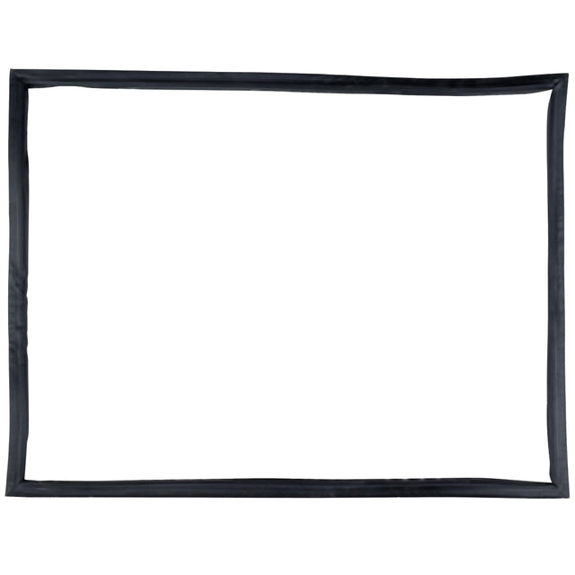 A simple, empty rectangular black frame with slightly uneven edges is centered on a plain white background, resembling a hand-drawn door gasket like those used in Empura Refrigeration. There is nothing inside or outside the frame.