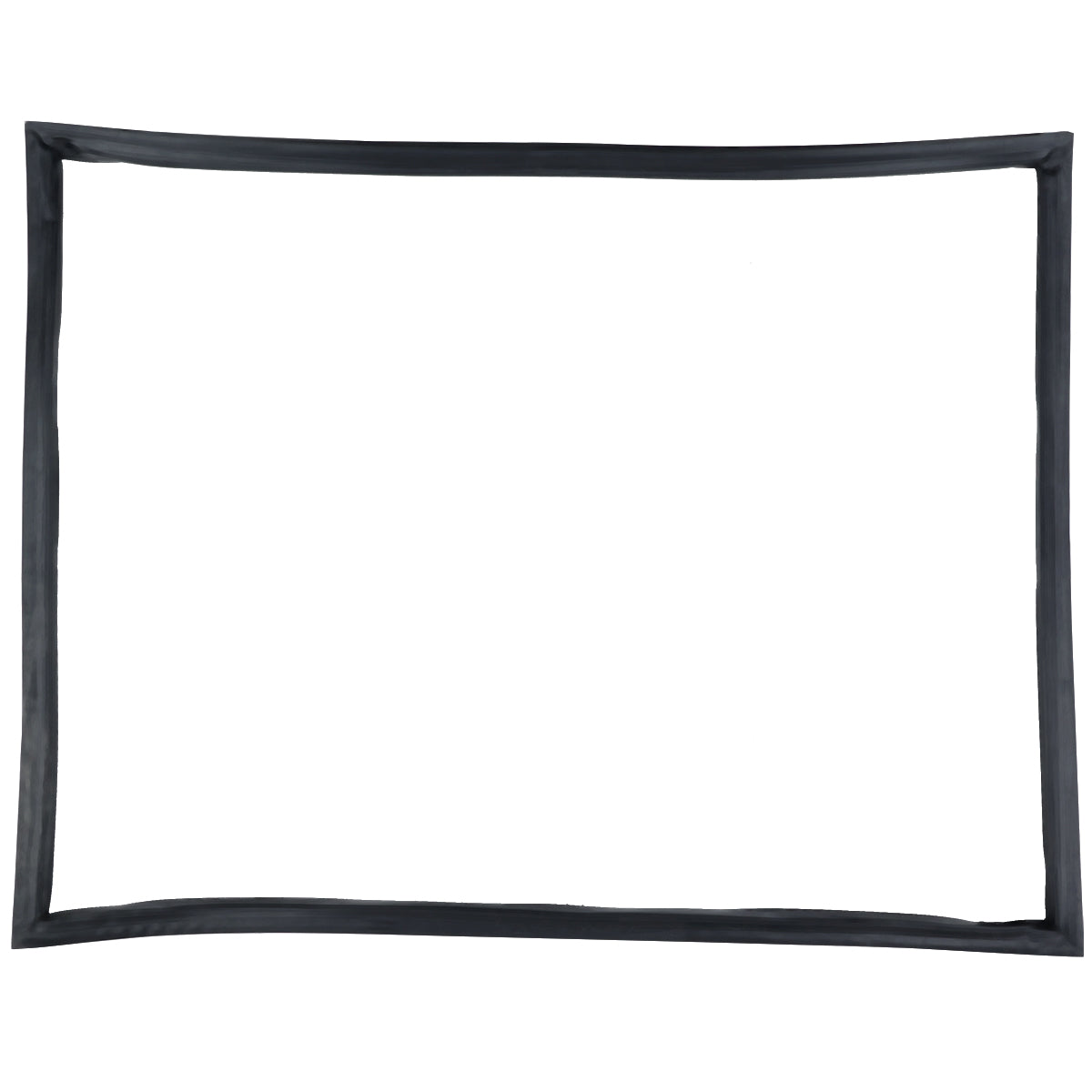 A simple, empty rectangular black frame with slightly wavy edges is shown centered on a white background, resembling a classic Door Gasket used in Empura Refrigeration and other Empura Parts. The interior remains blank without any visible decoration.