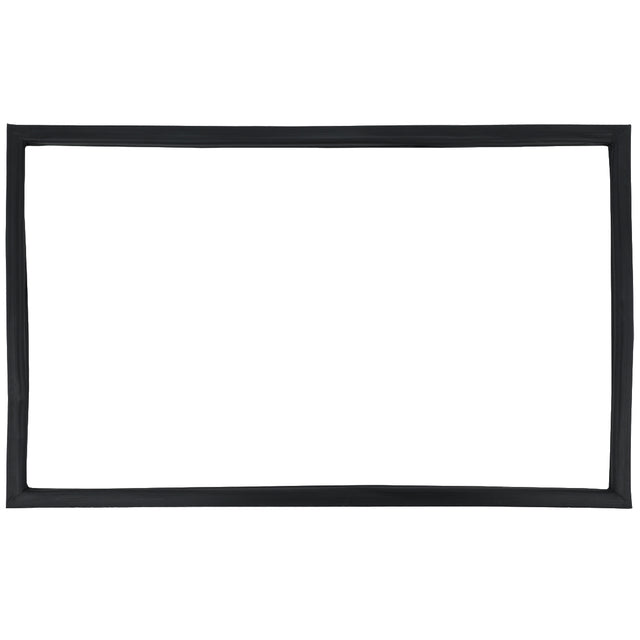 A rectangular, black picture frame with a simple, smooth design sits on a plain white background—its crisp edges reminiscent of an Empura Refrigeration Door Gasket like the E-KBB72-3G-24, highlighting the beauty of clean lines and empty space.