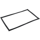 A rectangular, flat black rubber door gasket for Empura Refrigeration (E-KBB72-3G-24) is shown on a white background. The gasket has slightly uneven edges and forms a complete closed loop, resembling a picture frame without any internal structure.
