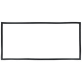 A thin, black, rectangular frame with slightly uneven edges—resembling a Door Gasket from Empura Refrigeration—is centered on a plain white background. The frame is unadorned and encloses a large empty white space.