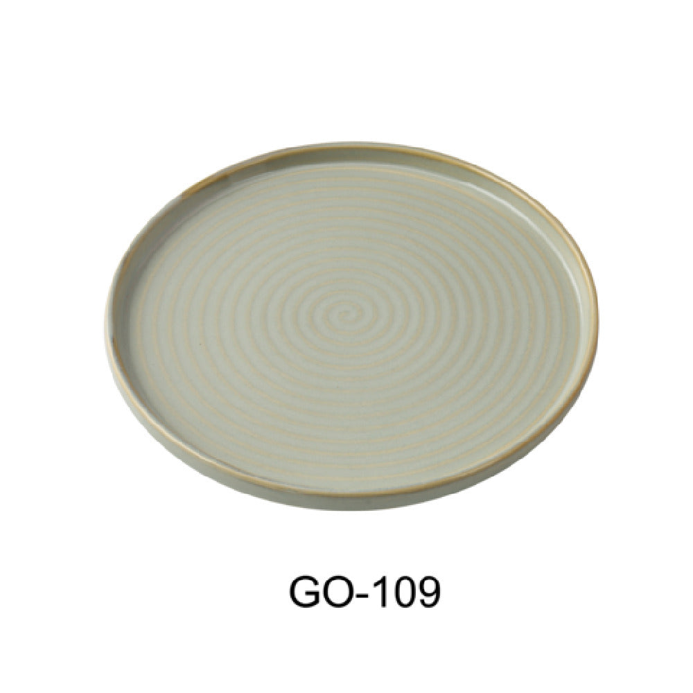 Yanco GO-109 Golden Coast Dinner Plate 9" Dia. X 5/8"H Porcelain