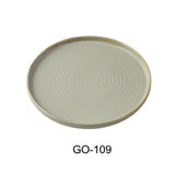 Yanco GO-109 Golden Coast Dinner Plate 9" Dia. X 5/8"H Porcelain