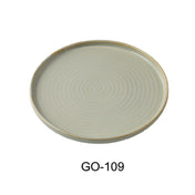 Yanco GO-109 Golden Coast Dinner Plate 9" Dia. X 5/8"H Porcelain