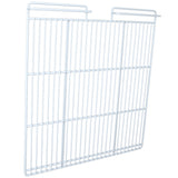 A white metal wire rack with vertical and horizontal bars forming a rectangular grid, this Empura Parts accessory features two raised, parallel handles on top and a small notch or gap at the center of the top edge.