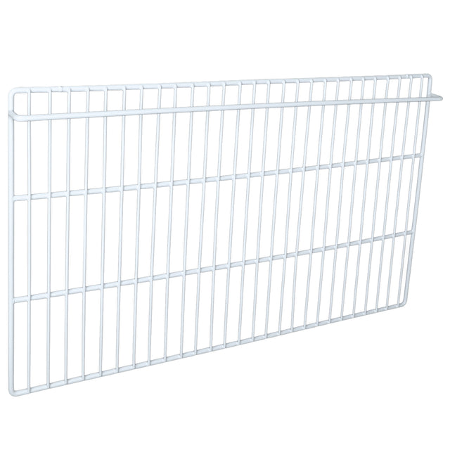 A rectangular white metal wire shelf or panel with evenly spaced bars forms a grid pattern. This lightweight Empura Parts structure is ideal for shelving, storage, or use as a divider. The background is plain white.