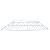 A white wire Middle Shelf, model E-KPP93 for Empura Refrigeration, is viewed from the front at a slight downward angle. The shelf has evenly spaced horizontal and vertical bars and a raised edge at the back for mounting. The background is plain white.