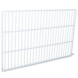 A white metal wire Right Shelf, model E-KSP29, with vertical and horizontal bars forming a grid pattern, viewed at an angle against a plain white background. The rectangular Empura Refrigeration accessory has slightly raised edges along the bottom.