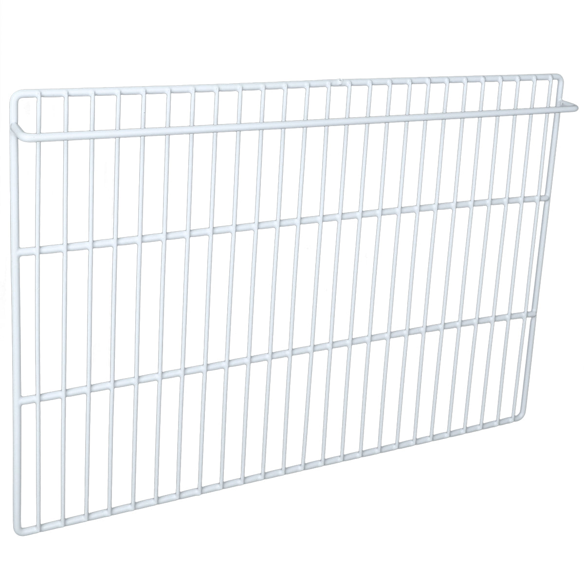A white metal wire Right Shelf panel with a rectangular shape, featuring evenly spaced vertical and horizontal bars forming a grid pattern. The E-KSP29 panel is photographed against a plain white background.