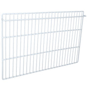 A white metal wire Right Shelf panel with a rectangular shape, featuring evenly spaced vertical and horizontal bars forming a grid pattern. The E-KSP29 panel is photographed against a plain white background.