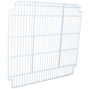 A white, rectangular metal wire shelf or rack from Empura Refrigeration features evenly spaced horizontal and vertical bars in a grid pattern. The slightly raised edges complete this sturdy Right Shelf, shown against a plain white background.