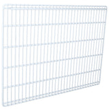 A rectangular white metal wire shelf with a grid pattern, this Middle Shelf from Empura Refrigeration features evenly spaced horizontal and vertical bars. It has a smooth, clean appearance and is photographed against a plain white background.