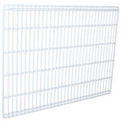 A rectangular white metal wire shelf with a grid pattern, this Middle Shelf from Empura Refrigeration features evenly spaced horizontal and vertical bars. It has a smooth, clean appearance and is photographed against a plain white background.