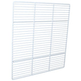 A rectangular metal wire rack with evenly spaced bars forming a grid pattern, this Empura Parts right shelf has a clean, coated white finish with a subtle reflection. It is photographed against a plain white background.