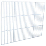 A white rectangular wire shelf or rack with evenly spaced bars, creating a grid pattern. This Left Shelf, compatible with Empura Refrigeration, is photographed against a plain background to highlight its depth and structure—ideal for Empura Parts replacement.