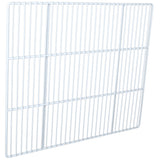 A white, rectangular metal wire shelf with evenly spaced bars creates a grid pattern. The E-KBB903B Right Shelf by Empura Refrigeration is photographed at an angle, highlighting its flat surface and sturdy construction.