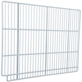 A white metal wire Right Shelf, featuring parallel vertical and horizontal bars in a rectangular grid pattern. The shelf, viewed at a slight angle against a plain white background, is compatible with Empura Refrigeration systems.