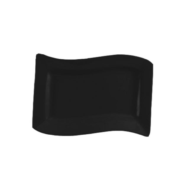 CAC China SOH-13-BLK Soho Platter 12"L X 8"W X 1-1/4"H Rectangular