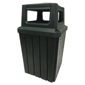 Hubert 78851 - Trash Receptacle, 52 Gallon, 23-1/2" X 23-1/2" X 29"H