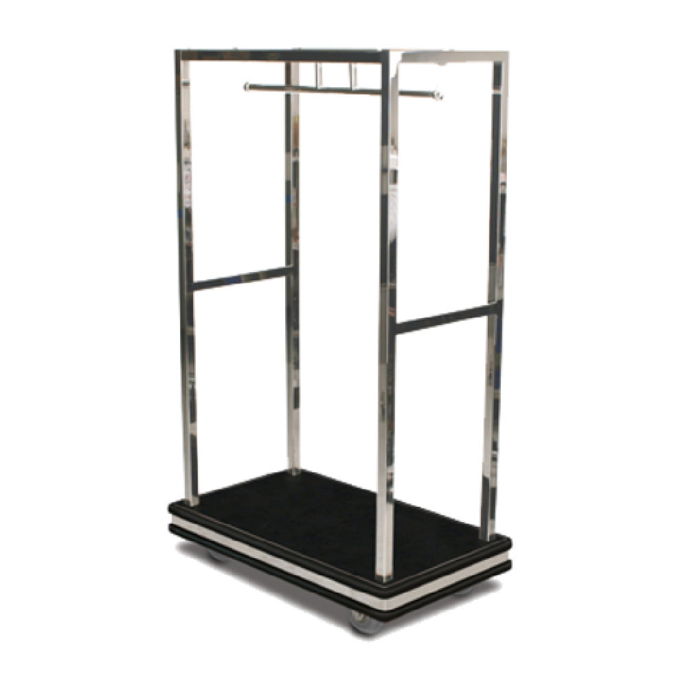 Forbes Industries 2505DB Specialty Luggage Cart 1-1/2” Square Tubular Polished Stainless Steel Superstructure