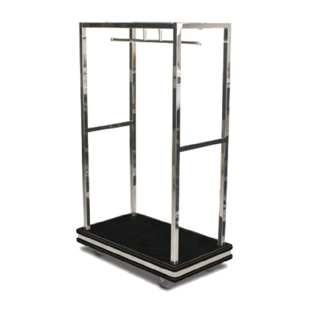 Forbes Industries 2505DB Specialty Luggage Cart 1-1/2” Square Tubular Polished Stainless Steel Superstructure