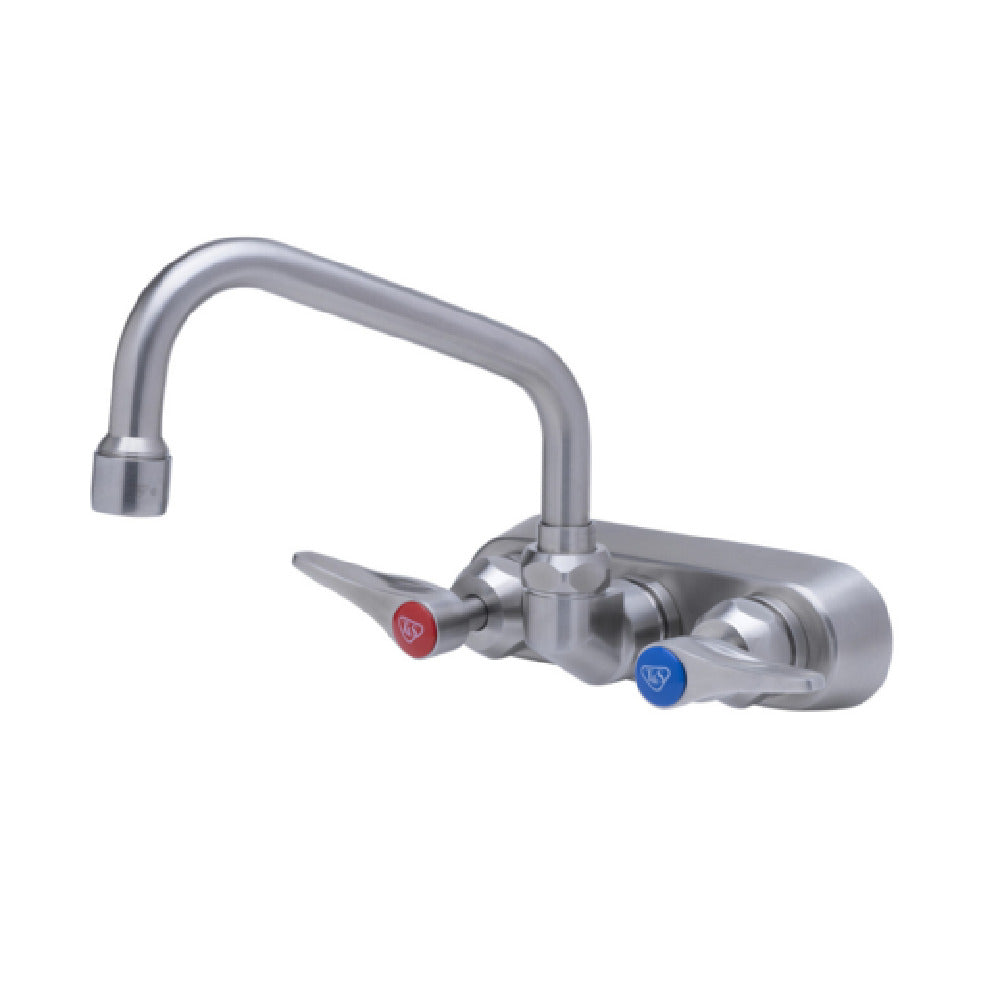 T&S Brass S-1115-CR EverSteel Workboard Faucet 4” Wall Mount Mixing Faucet With Body