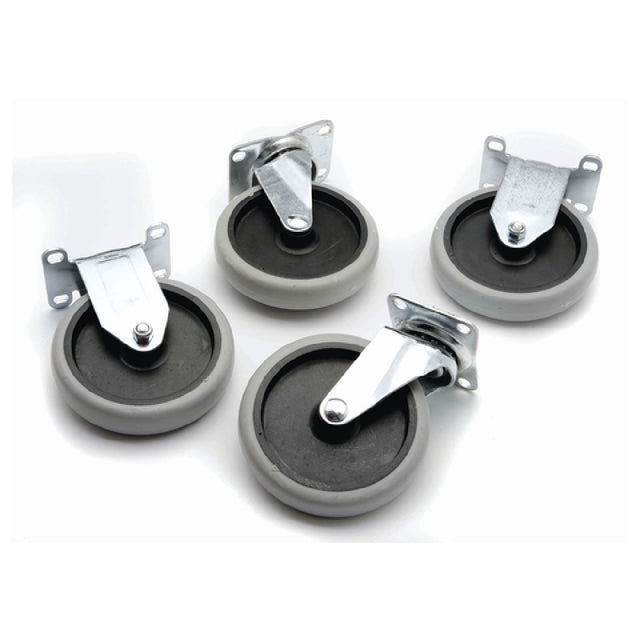 Hubert 26990 - Caster Kit, For Large Utility Cart #44683,5" Dia., (2) Swivel