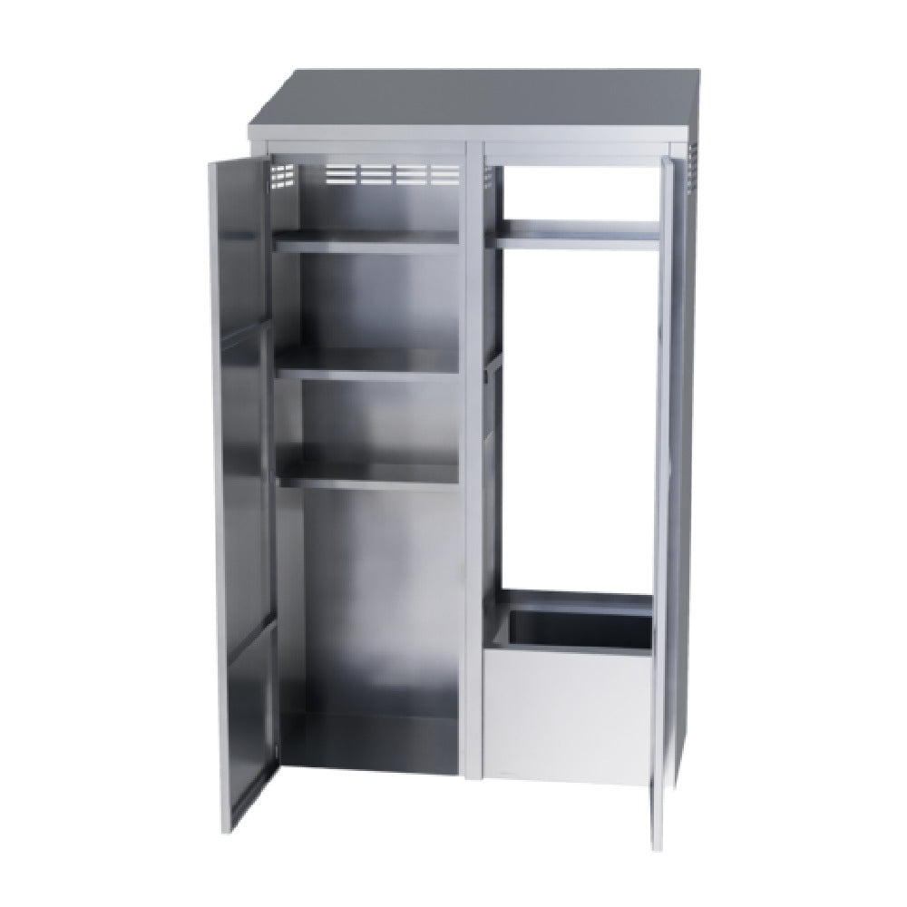 Winholt STCT-HD2450.5H84-MPS-ST-KT - Mop Sink Cabinet, 24"W X 50.5"L X 84"H, Stainless Steel