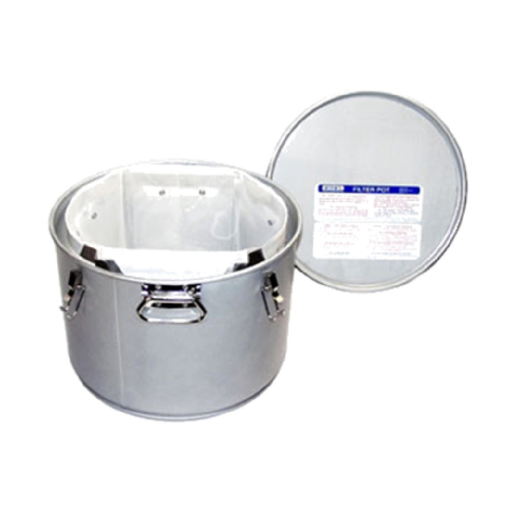 MirOil USA 40L Low Profile Filter Pot For Safer Filtering & Handling Of Hot Oil 35 Lb. Oil Capacity